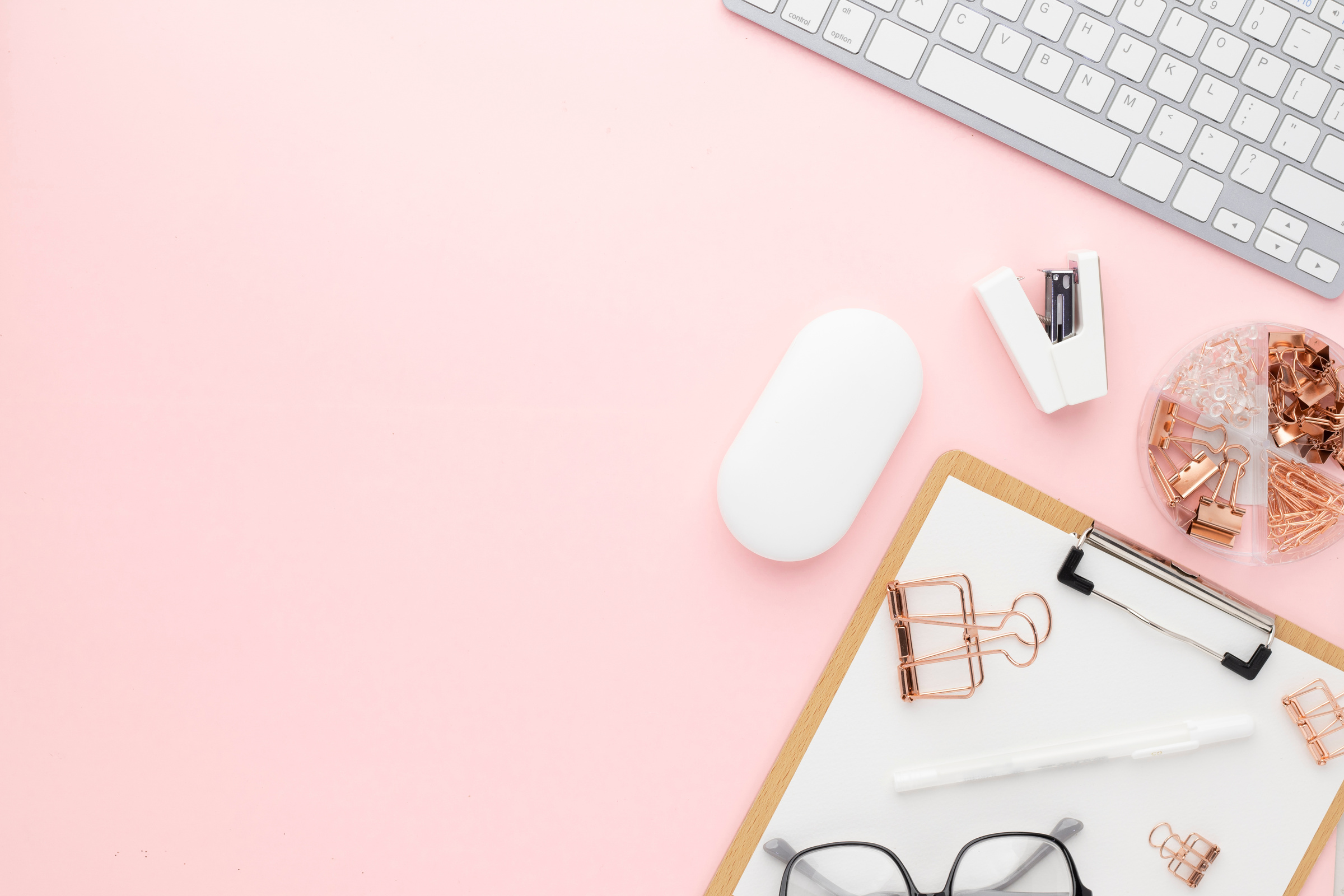 Office Desk Table Flat Lay